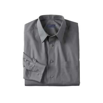 Men's Big & Tall KS Signature Wrinkle-Free Long-Sleeve Dress Shirt by KS Signature in Steel (Size 17 37/8)