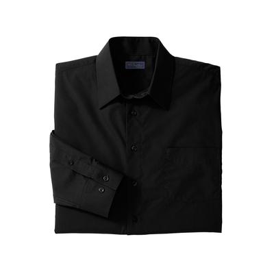 Men's Big & Tall KS Signature Wrinkle-Free Long-Sleeve Dress Shirt by KS Signature in Black (Size 17 39/0)