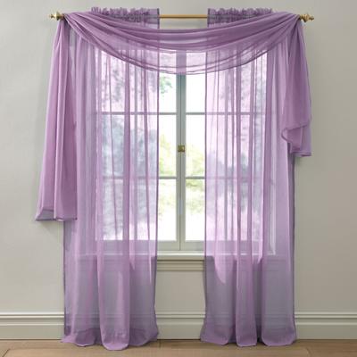 BH Studio Crushed Voile Scarf Valance by BH Studio in Lilac Window Curtain