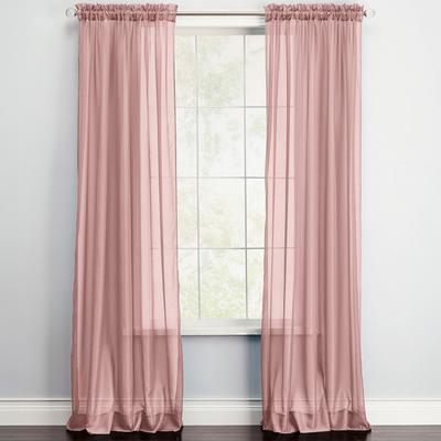 BH Studio Sheer Voile Rod-Pocket Panel Pair by BH Studio in Pale Rose (Size 120