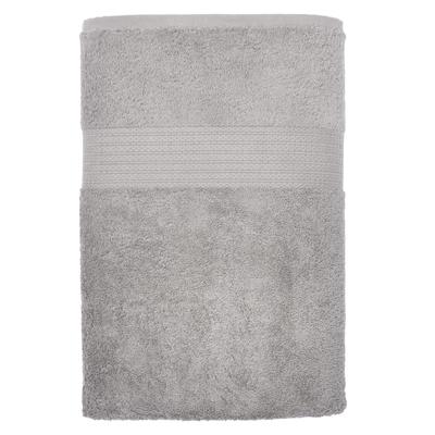 BH Studio Oversized Cotton Bath Sheet by BrylaneHome in Silver Towel