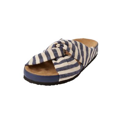 Women's The Reese Footbed Sandal by Comfortview in Navy (Size 9 1 2 M)