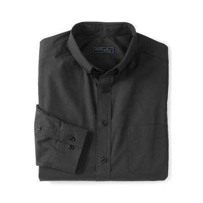 Men's Big & Tall KS Signature Wrinkle-Free Long-Sleeve Button-Down Collar Dress Shirt by KS Signature in Black (Size 17 39/0)