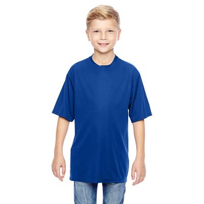 Augusta Sportswear 791 Youth Wicking T-Shirt in Royal Blue size XS | Polyester