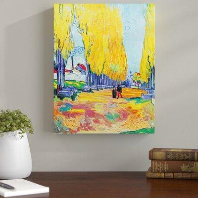 Vault W Artwork 'Les Alyscamps' by Vincent Van Gogh - Wrapped Canvas Graphic Art Print Canvas in White | 36 H x 48 W x 2 D in | Wayfair