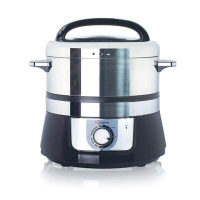 Euro Cuisine Stainless Steel Electric Food Steamer by Euro Cuisine in Black And Stainless