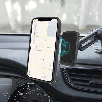 Macally Magnetic Phone/iPhone Mounting System in Black, Size 3.75 H x 2.75 W in | Wayfair TELEMAG2