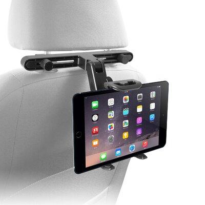 Macally Adjustable Car Seat Head Rest Tablet/iPhone Mounting System in Black, Size 10.0 H x 2.75 W in | Wayfair HRMOUNT