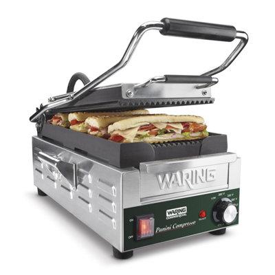 Waring Electric Grill & Panini Press Stainless Steel/Cast Iron in Gray | 23 H x 23.14 D in | Wayfair WPG200
