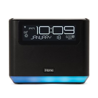 iHome Alexa Voice Service Bedside Clock Stereo System Featuring Far-Field with Bluetooth and USB Charging, Black