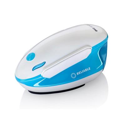 RELIABLE Travel Iron and Steamer, White/Blue