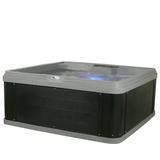 Ohana Spas Soothe 7-Person 70 - Jet Square Hot Tub w/ Heater, Ozone & Ice Bucket Plastic in Black/Gray, Size 31.5 H x 74.0 W x 74.0 D in | Wayfair