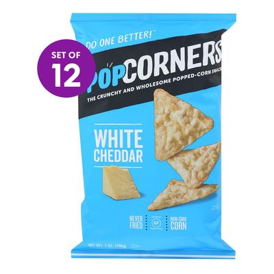 PopCorners Chips - Pop Corners White 7-Oz. Cheddar - Set of 12