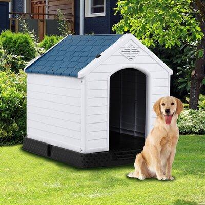 Tucker Murphy Pet™ Wyman Plastic Insulated Dog House Plastic House in White, Size 28.0 H x 25.0 W x 27.0 D in | Wayfair