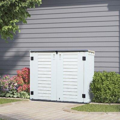 FORCLOVER Outdoor 4 ft. 2 in. W x 2 ft. 5 in. D Horizontal Storage Shed in Blue | 41 H x 50 W x 29 D in | Wayfair JWY-KY-YT001AM