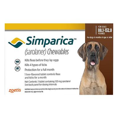 Simparica For Xlarge Dogs 40.1-60kg (Red) 6 Doses