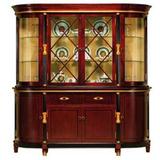 Infinity Furniture Import Gigasso Lighted China Cabinet Wood in Brown/Red, Size 86.0 H x 73.0 W x 20.0 D in | Wayfair 85204