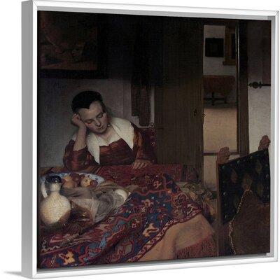 Charlton Home® 'A Maid Asleep' by Johannes Vermeer - Print Canvas | 22 H x 22 W x 1.75 D in | Wayfair 6ED607E47805457CB4BD746B8306EA5D