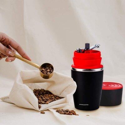 OVENTE Manual Conical Burr Coffee Grinder | 7.3 H x 3.4 W x 3.4 D in | Wayfair CMB281R