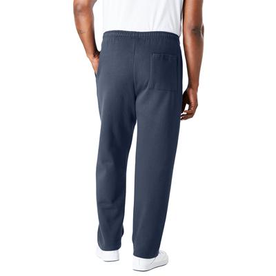 Men's Big & Tall Fleece Open-Bottom Sweatpants by KingSize in Navy (Size 3XL)