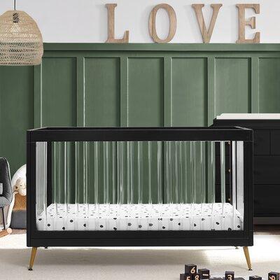 Delta Children Sloane 4-in-1 Convertible Crib Wood/Acrylic in Black | 34 H x 54 W in | Wayfair W133130-1413