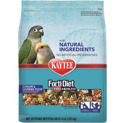 Kaytee Forti-Diet Pro Health with Natural Colors Conure and Lovebird Food, 4 lbs.