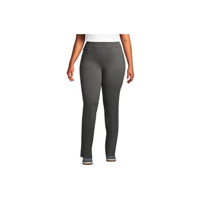Women's Plus Size Active 5 Pocket Pants - Lands' End - Gray - 1X