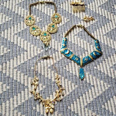 Disney Jewelry | Dress Up Princess Jewelry | Color: Blue/Gold | Size: Os