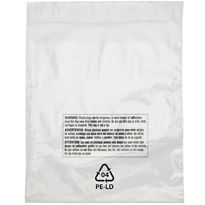 Lavex 22  x 24  1.5 Mil Polyethylene Lip and Tape Resealable Bag with Suffocation Warning - 500 Case