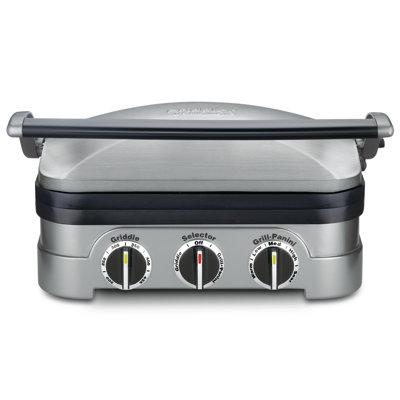 Cuisinart Non Stick Electric Grill & Panini Press Die Cast Aluminum in Gray | 7.12 H x 11.5 D in | Wayfair GR-4NP1A