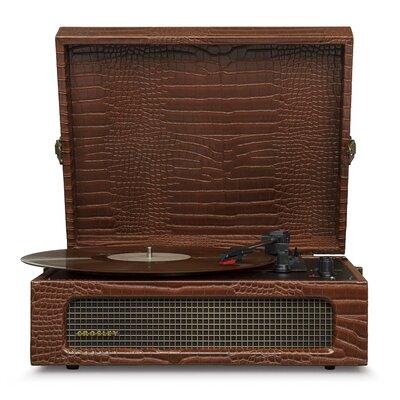Crosley Electronics Voyager Decorative Record Player in Brown, Size 4.63 H x 14.0 W x 10.5 D in | Wayfair CR8017A-BR