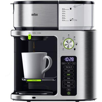 Braun MultiServe 10-Cup SCA Certified Coffee Maker w/ Internal Water Spout & Glass Carafe, Size 15.0 H x 13.0 W x 7.1 D in | Wayfair KF9170SI