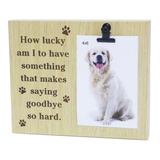 Trinx Dogs Pawprints How Lucky Am I to Have Something That Makes Saying Goodbye So Hard Picture Frame in Brown | 8 H x 8 W x 3.1116 D in | Wayfair