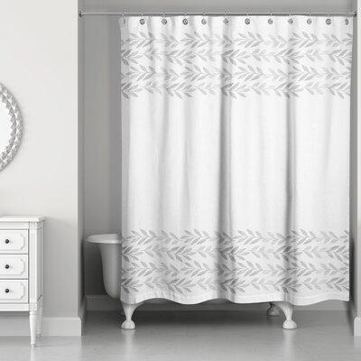 Kelly Clarkson Home Reagan Floral Single Shower Curtain Polyester in Pink/Gray/White | 74 H x 71 W in | Wayfair 7FA7D3CB271A404A8F25078C5C733B1F