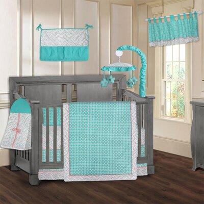 Isabelle & Max™ Obadiah Lattice 9 Piece Crib Bedding Set Cotton in Blue/Green | 11 W in | Wayfair 695139A6A95946128276E6CB1F3C5198