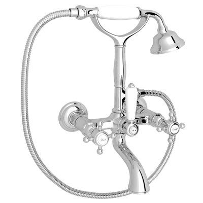 Rohl Country Bath Triple Handle Wall Mount Exposed Tub Filler Faucet, Metal in Gray | 13.25 H in | Wayfair A1401XMAPC