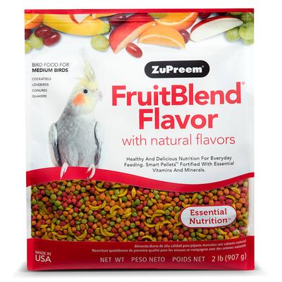 ZuPreem AvianMaintenance FruitBlend Premium Bird Diet for Medium Birds, 2 LBS