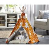 Tucker Murphy Pet™ Charles Triangular Play Tent Dog Bed Cotton in Orange, Size 37.2 H x 29.92 W x 29.92 D in | Wayfair
