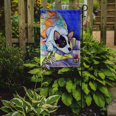 Red Barrel Studio® Australian Cattle Dog Sew Perfect 2-Sided Garden Flag, Polyester in Blue/Gray | 15 H x 11 W in | Wayfair