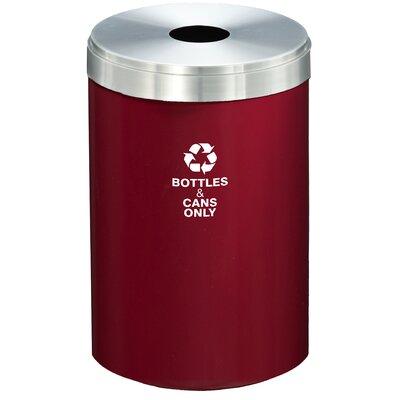 Glaro, Inc. Trash Can Stainless Steel in Red/Gray, Size 30.0 H x 20.0 W x 20.0 D in | Wayfair B2042BY-SA-B6