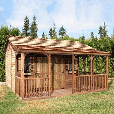 Cedarshed Gable 16 ft. W x 14 ft. D Solid & Manufactured Wood Storage Shed in Brown, Size 124.0 H x 192.0 W x 168.0 D in | Wayfair 697482