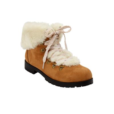 Wide Width Women's The Arctic Bootie by Comfortview in Tan (Size 10 1/2 W)