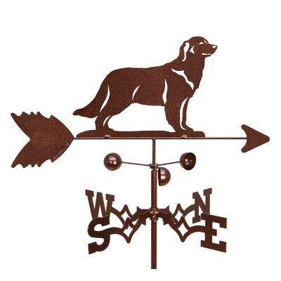 Millwood Pines Vanille Golden Retriever Dog Weathervane Metal/Steel in Brown/Gray | 30 H x 21 W x 15.5 D in | Wayfair