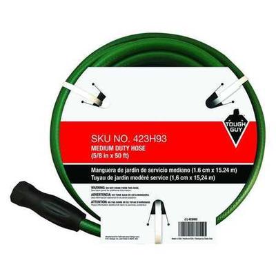 ZORO SELECT 423H93 Water Hose,Cold,PVC,50 ft.,Green