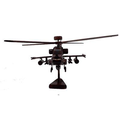 Winston Porter Dunstall Wooden AH64 Apache Helicopter Model Wood in Brown/Gray | 9 H x 21 W x 10 D in | Wayfair A50CFB934F1B4341889564133759E635