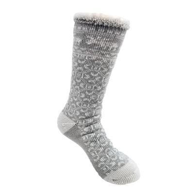 Plus Size Women's Moose Nordic Thermal Socks by GaaHuu in Grey (Size OS (6-10.5))