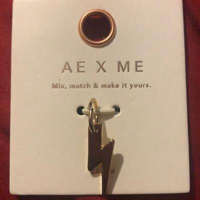 American Eagle Outfitters Jewelry | Ae X Me Lightning Bolt Charm | Color: Gold | Size: Os