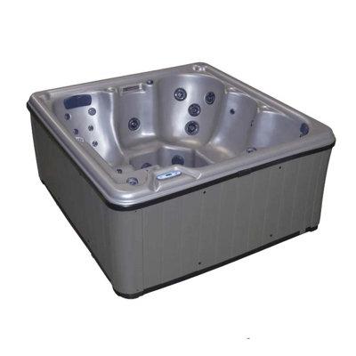 Cyanna Valley Spas 6 - Person 31 - Jet Plastic Square Hot Tub w/ Ozonator Plastic, Size 34.0 H x 78.0 W x 78.0 D in | Wayfair Supreme Opal/Charcoal