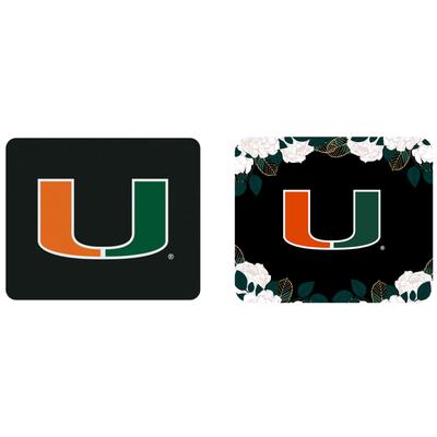 Miami Hurricanes Floral Mousepad 2-Pack