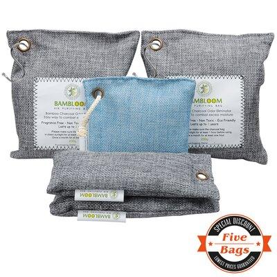 Bambloom Bamboo Charcoal Bags Odor Absorber in Gray | 9.9 H x 6.4 W x 3.2 D in | Wayfair HX-83002